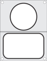 HENDI Matrica užlydymo aparatui 2 talpyklos: 1x 178x113 mm + 1x Ø115 mm 805657 | E-gastro
