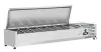 COOL HEAD Ingredientų vitrina VRX15/33 S/S, nerūdijantis plienas 7 x GN1/4, 230V/160W, 335x281x1500 mm VRX 15/33S/S | E-gastro