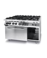 HENDI „Kitchen Line“ 6 degiklių dujinė viryklė su elektrine konvekcine orkaite GN1/1 225899 | E-gastro