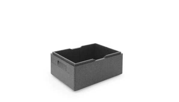 HENDI Termokonteineris iš kopolimero Piocelan, Kitchen Line, GN 1/1, 40 L, juodas, 600x400x(H)283 mm 707746 | E-gastro