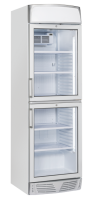 COOL HEAD Gėrimų šaldytuvas su dvigubomis durimis ir švieslente TMG390, baltas, 350 l. TMG 390C | E-gastro