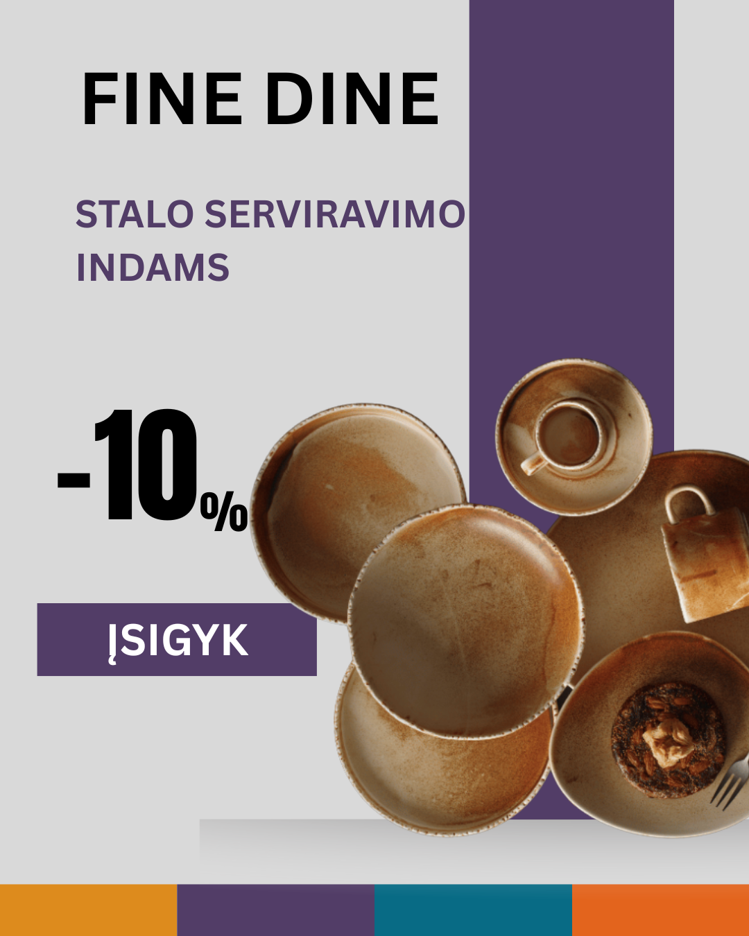 Atnaujink savo stalo serviravimo indus už geresnę kainą!