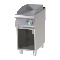 RM GASTRO Dujinė kepimo plokštuma lygi, chromuota ant atviros spintelės FTHC 740 G 00019416 | E-gastro