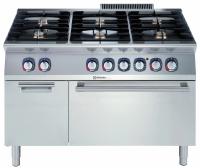 ELECTROLUX Kombinuota viryklė su elektrine orkaite 1200 mm ir 6 dujinėmis kaitvietėmis, 380-400V/6kW 371006 | E-gastro