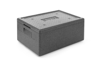 HENDI Termokonteineris iš kopolimero Piocelan, Kitchen Line, GN 1/1, 40 L, juodas, 600x400x(H)283 mm 707746 | E-gastro