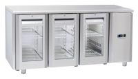 COOL HEAD Šaldomas stalas QRG3100SG, stiklinės durys GN 1/1, 230V/100W, 700x850x1815 mm QRG 3100SG | E-gastro