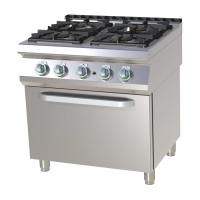 RM GASTRO Dujinė viryklė su statine dujine orkaite SPT 780/21 G 00014793 | E-gastro