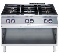 ELECTROLUX Dujinė viryklė 6 kaitviečių po 5,5kW, su atvira spintele, 1200 mm. 371179 | E-gastro
