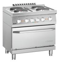 BARTSCHER Elektrinė viryklė 700, 4 kaitviečių su elektrine orkaite, 400V/15,8kW 286234W | E-gastro
