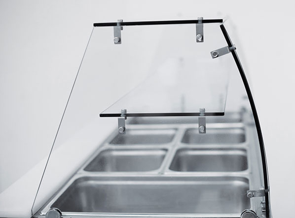 COOL HEAD Saladetė su stikline vitrina CR90A, 2xGN1/1, 230V/142,4W, 700x1295x900 mm CRQ 90A | E-gastro