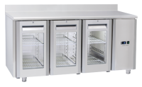 COOL HEAD Šaldomas stalas QRG3200SG, stiklinės durys GN 1/1, 230V/100W, 700x950x1815 mm QRG 3200SG | E-gastro