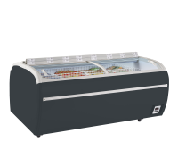 TEFCOLD Antracito prekybinis šaldytuvas, šaldiklis TWIN 220A CF 17333 | E-gastro