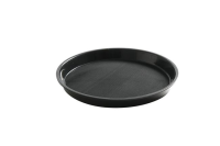 HENDI Serviravimo padėklas iš polipropileno, neslystantis, apvalus, su aukštu kraštu, Ø320×(H)37 mm, juodas 878606 | E-gastro