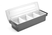 HENDI Barmeno dėžutė gėrimų priedams – 4 įdėklai, BarUp, 480x150x(H)100mm 552025 | E-gastro