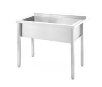 HENDI Stalas su plovimo vonia suvirintas vienos kameros Kitchen Line 800x600x(H)850mm 816707 | E-gastro