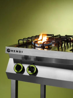 HENDI 4 degiklių dujinė viryklė ant atviro pagrindo Smart, 19kW, 800x700x(H)900mm 143094  | E-gastro