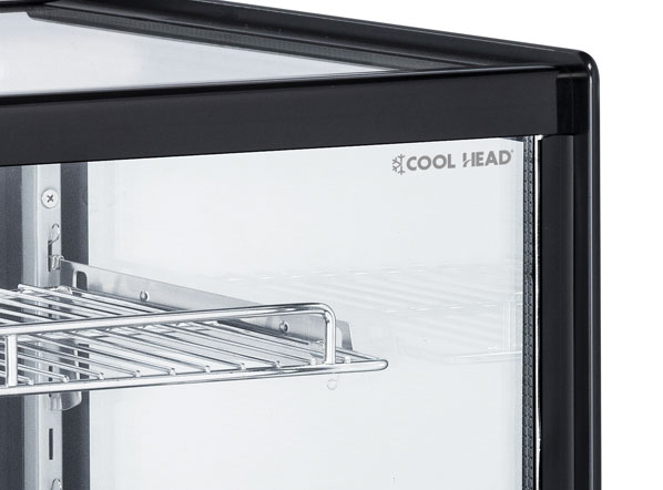 COOL HEAD Šaldoma vitrina RC120SQ, juoda, 120 l. RC 120SQ | E-gastro