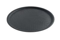 HENDI Poliesterio padėklas, neslystantis, apvalus, Ø400×(H)22 mm, juodas 508800 | E-gastro