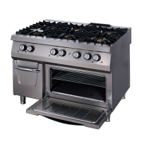 MAXIMA Premium dujinė viryklė, 6 kaitlentės, triguba, 90 cm, su elektrine orkaite 09398507 | E-gastro