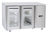COOL HEAD Šaldomas stalas QRG2100SG, stiklinės durys GN 1/1, 230V/100W, 700x850x1380 mm QRG 2100SG | E-gastro