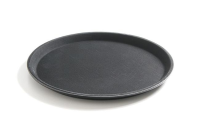HENDI Poliesterio padėklas, neslystantis, apvalus, juodas, Ø500x(H)22mm 508787 | E-gastro