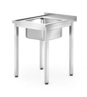 HENDI Stalas su plovimo vonia, suvirintas, Profi Line, 600x600x(H)850mm 811849 | E-gastro