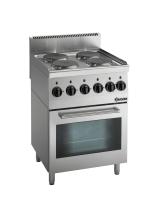 BARTSCHER Elektrinė viryklė 600, 4 kaitviečių su elektrine orkaite, 400V/10,2kW 131764 | E-gastro