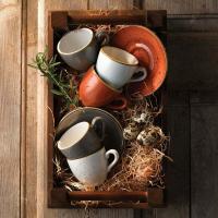 FINE DINE Espresso puodelis Peppercorn, pilkas, 90 ml, 6 vnt. SPGSCEB91 | E-gastro