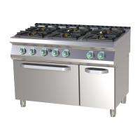 RM GASTRO Dujinė viryklė su statine dujine orkaite SPST 7120/21 G 00014802 | E-gastro