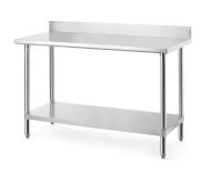 HENDI Centrinis darbo stalas su lentyna ir nugarėle, Budget Line, 1400x600x(H)950mm 817582 | E-gastro