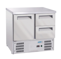 ARKTIC Šaldytuvas su stalviršiu, 1 durys ir 2 stalčiai, 900x700x(H)855 mm 236765 | E-gastro