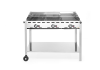 HENDI Dujinis grilis Green Fire Profi Line, 3 degikliai, 17,4 kW, 1078×612×(H)825 mm 149591 | E-gastro