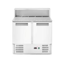 ARKTIC 2 durų šaldytuvo stalas su antstatu ir granito stalviršiu, 247 l, 900x700x(H)1070 mm, 230V/145W 236208 | E-gastro