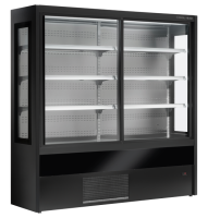COOL HEAD Šaldoma vitrina su stumdomomis durimis WMP100S, juoda, 357 l. WMP 100S | E-gastro