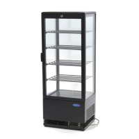 MAXIMA Vitrininis šaldytuvas 98 L 43 cm juodas 09400811 | E-gastro
