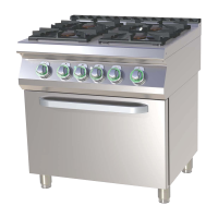 RM GASTRO Dujinė viryklė su elektrine statine orkaite SPST 780/21 GE 00008940 | E-gastro