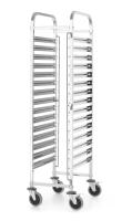HENDI Transportavimo vežimėlis, Kitchen Line, GN 1/1, Sidabro, 380x550x(H)1705mm