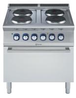 ELECTROLUX Elektrinė viryklė 4 kaitviečių, 800 mm su elektrine orkaite, 380-400V/16,4 kW 371016 | E-gastro