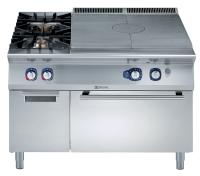 ELECTROLUX Dujinė viryklė su vientisu kaitinimo paviršiumi (10,5kW),  2 dujinėmis kaitvietėmis (1x10 kW, 1x6 kW) ir dujine orkaite (8,5kW) 391258 | E-gastro
