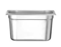 HENDI Konteineris GN 1/4, Budget Line, 4L, nerūdijantis plienas, 265x162x(H)150mm 800546 | E-gastro