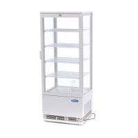 MAXIMA Vitrininis šaldytuvas 98 L 43 cm baltas 09400810 | E-gastro