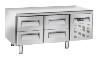 COOL HEAD Šaldomas stalas su 4 stalčiais UGN2140, GN 1/1, 230V/282W, 700x650x1367 mm UGN 2140 | E-gastro