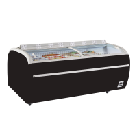 TEFCOLD Juodas prekybinis šaldytuvas, šaldiklis TWIN 220B CF 17334 | E-gastro