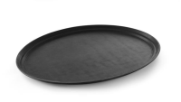 HENDI Poliesterio padėklas, ovalus XL, juodas, 735x600mm 508831 | E-gastro