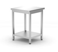 HENDI Centrinis darbo stalas su lentyna, surenkamas, Kitchen Line, 600x600x(H)850mm 817094 | E-gastro