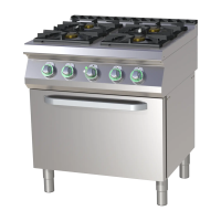 RM GASTRO Dujinė viryklė su elektrine karšto oro orkaite SPST 780/11 GE 00010435 | E-gastro