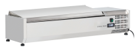 COOL HEAD Ingredientų vitrina VRX12/38 S/S, nerūdijantis plienas 3 GN1/3 + 1 GN1/2, 230V/160W, 395x281x1200 mm VRX 12/38S/S | E-gastro