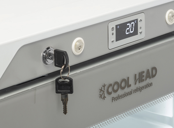 COOL HEAD Pobarinis šaldytuvas QRG200, stiklinės durys, 200 l. QRG 200 | E-gastro