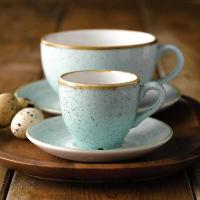 FINE DINE Espresso puodelis Duck Egg Blue, melsvas, 90 ml, 6 vnt. SDESCEB91 | E-gastro