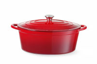 HENDI Emaliuotas ketaus puodas, 6,88L, Raudona, 405x255x(H)134mm 626825 | E-gastro